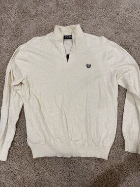 Chaps Men's Off-White Half-Zip Pullover Sweater